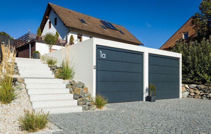 Premium German home exterior with double garage